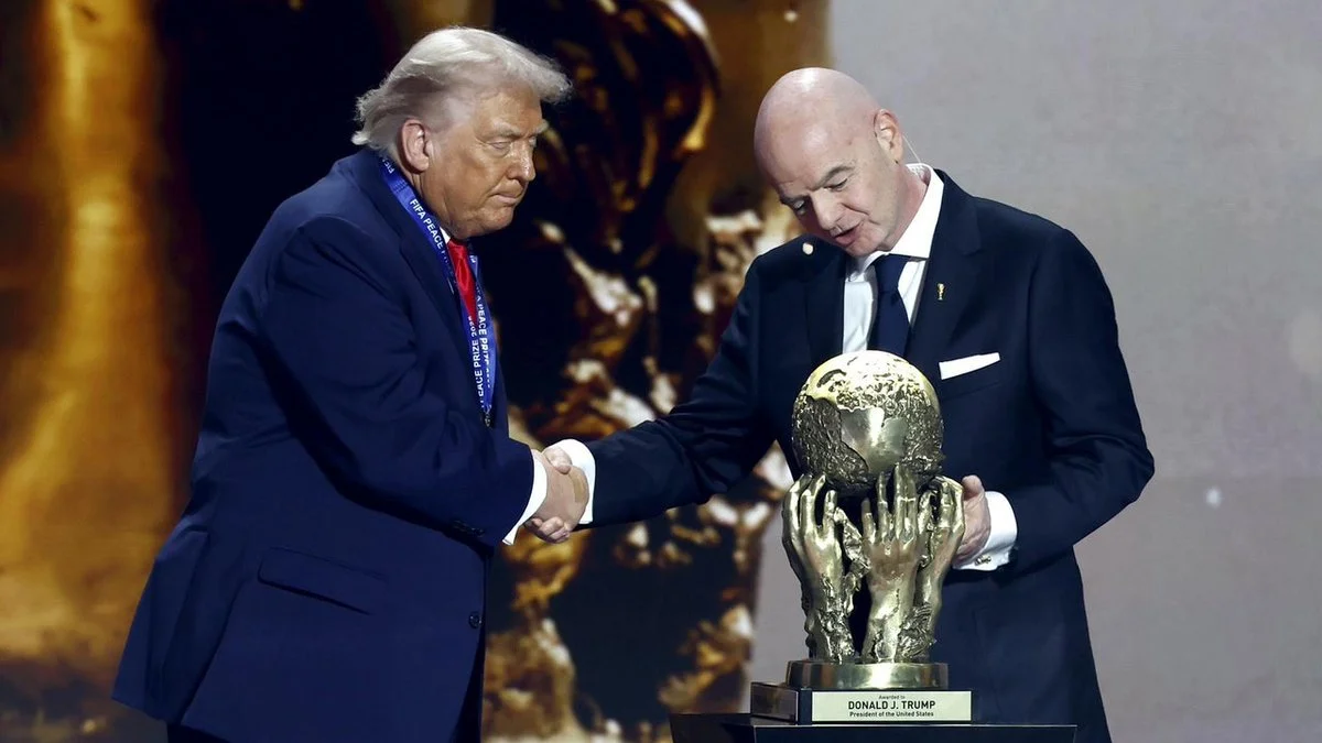 Gianni Infantino honours Donald Trump with FIFA Peace Prize
