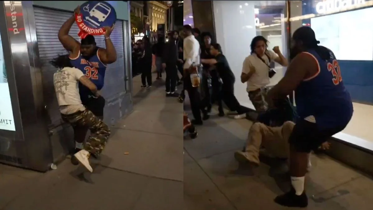 Huge fights outside MSG between Knicks fans