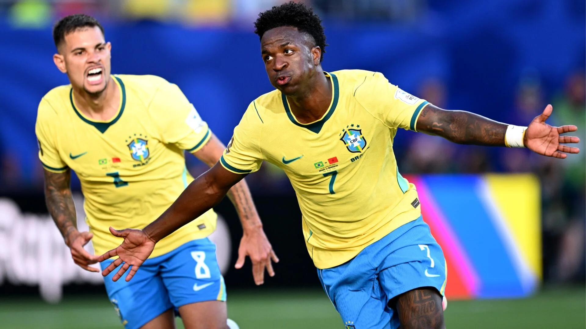 Vini Jr scored a screamer to equalise for Brazil
